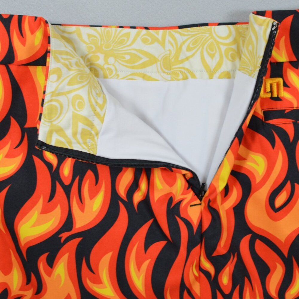 ๐ฅ Loudmouth Flame Golf Pickleball Tennis Skort Country Club Chaos Sz 10 - Picture 9 of 10